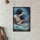Quadro Vintage Cigana - Cartomante 33x24cm - Com Vidro Moldur