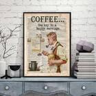 Quadro Vintage Coffee Happy Mariage 24x18cm Moldura:madeira B