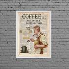 Quadro Vintage Coffee Happy Mariage 33x24cm - Com Vidro Moldu