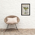 Quadro Vintage Coquetel Marguerita 33x24cm Moldura:madeira Br