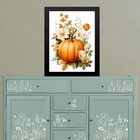 Quadro Vintage Cozinha - Abóbora 24x18cm - Com Vidro Moldura