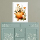 Quadro Vintage Cozinha - Abóbora 45x34cm Moldura Preta