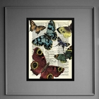 Quadro Vintage - Festa Das Borboletas 24x18cm Moldura:madeira