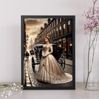 Quadro Vintage Girafa Com Passarinho 24x18cm - Com Vidro Mold