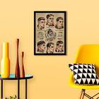 Quadro Vintage Hair Men's Style 33x24cm - Com Vidro Moldura:m
