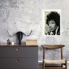 Quadro Vintage Jimi Hendrix 33x24cm Moldura:madeira Preta