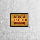 Quadro Vintage Lakester 24x18cm Moldura:madeira Branca