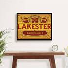 Quadro Vintage Lakester 45x34cm - Com Vidro Moldura:madeira B