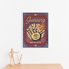 Quadro Vintage Leitura Mãos 33x24cm - Com Vidro Moldura Branca