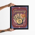 Quadro Vintage Leitura Mãos 45x34cm - Com Vidro Moldura Branca