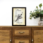 Quadro Vintage Moda Guarda Chuva 33x24cm - Com Vidro Moldura