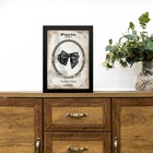 Quadro Vintage Moda Laço De Fita 24x18cm Moldura Preta