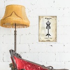 Quadro Vintage Moda Manequim Antigo 24x18cm Moldura Branca