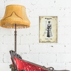 Quadro Vintage Moda Paris 1900 45x34cm Moldura Branca