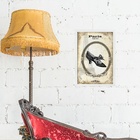 Quadro Vintage Moda Sapato Paris 33x24cm - Com Vidro Moldura