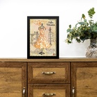 Quadro Vintage Moda Vestido Atelier 33x24cm - Com Vidro Moldu
