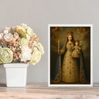 Quadro Vintage Nossa Senhora Da Penha 33x24cm - Com Vidro Mol