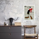 Quadro Vintage Olívia Palito 24x18cm Moldura:madeira Preta