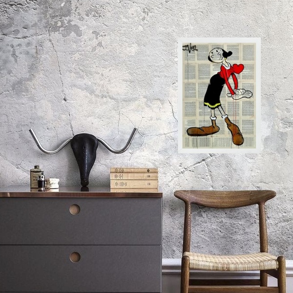 Quadro Vintage Olívia Palito 24x18cm Moldura:madeira Preta