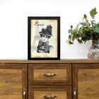 Quadro Vintage Paris Dama Antiga 45x34cm - Com Vidro Moldura