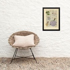 Quadro Vintage Pequeno Príncipe Voando 33x24cm - Com Vidro Mo