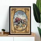 Quadro Vintage Poster Trem - Maria Fumaça 33x24cm - Com Vidro