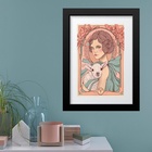 Quadro Vintage Signo Áries - 60x48cm Moldura:madeira Branca