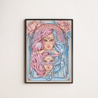 Quadro Vintage Signo Gêmeos 45x34cm - Com Vidro Moldura:madei