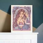 Quadro Vintage Signo Libra 24x18cm - Com Vidro Moldura:madeir