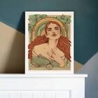 Quadro Vintage Signo Touro 24x18cm Moldura:madeira Preta