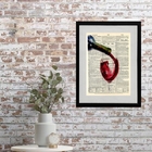 Quadro Vintage Vinho E Leitura - 60x48cm Moldura:madeira Preta