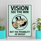 Quadro Visão Empreendedora – Sr. Monopoly 24x18cm Moldura Pre