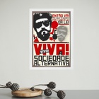 Quadro Viva A Sociedade Alternativa 33x24cm Moldura Preta