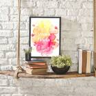 Quadro Viva A Vida 24x18cm Moldura:madeira Branca