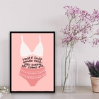 Quadro Você É Linda Sendo Você 33x24cm - Com Vidro Moldura:ma