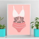 Quadro Você É Linda Sendo Você 33x24cm - Com Vidro Moldura:ma