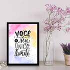Quadro Você É Seu Único Limite 33x24cm - Com Vidro Moldura:ma