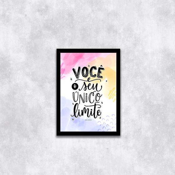 Quadro Você É Seu Único Limite 45x34cm - Com Vidro Moldura:ma