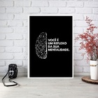 Quadro Você É Um Reflexo Da Sua Mentalidade 45x34cm - Com Vid