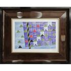 Quadro Volpi Bandeiras Azuis 50x62 - Casa Da Moldura