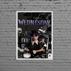 Quadro Wandinha Wednesday 33x24cm Moldura:madeira Branca