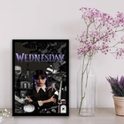 Quadro Wandinha Wednesday 33x24cm Moldura:madeira Preta