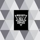 Quadro Whiskey Club 45x34cm - Com Vidro Moldura:madeira Branca