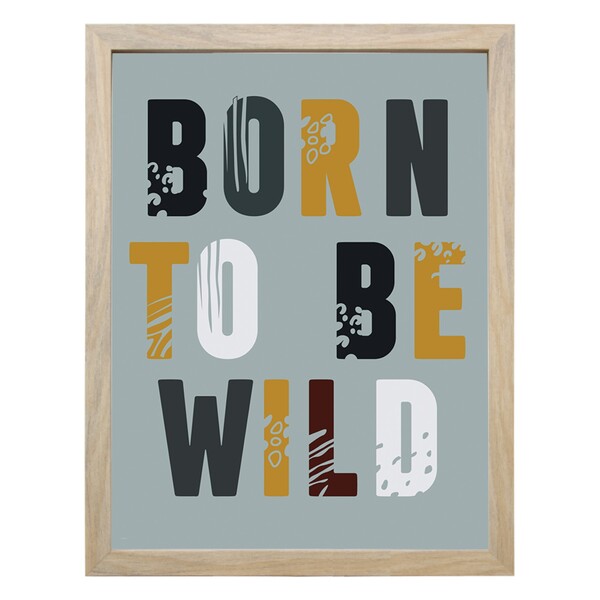 Quadro Wild Bege com Vidro 30x40cm Outlet dos Quadros