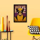Quadro Wolverine Vintage 24x18cm Moldura:madeira Preta