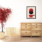 Quadro Xícara De Café Vermelho E Preto - Bauhaus 45x34cm Mold