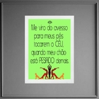 Quadro Yoga Frase - Tocar O Céu 33x24cm Moldura:madeira Preta