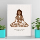 Quadro Yoga Is Not A Work Out 45x34cm Moldura:madeira Branca