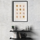 Quadro Yoga Posições - 60x48cm Moldura:madeira Preta