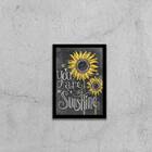 Quadro You Are My Sunshine 24x18cm Moldura:madeira Preta